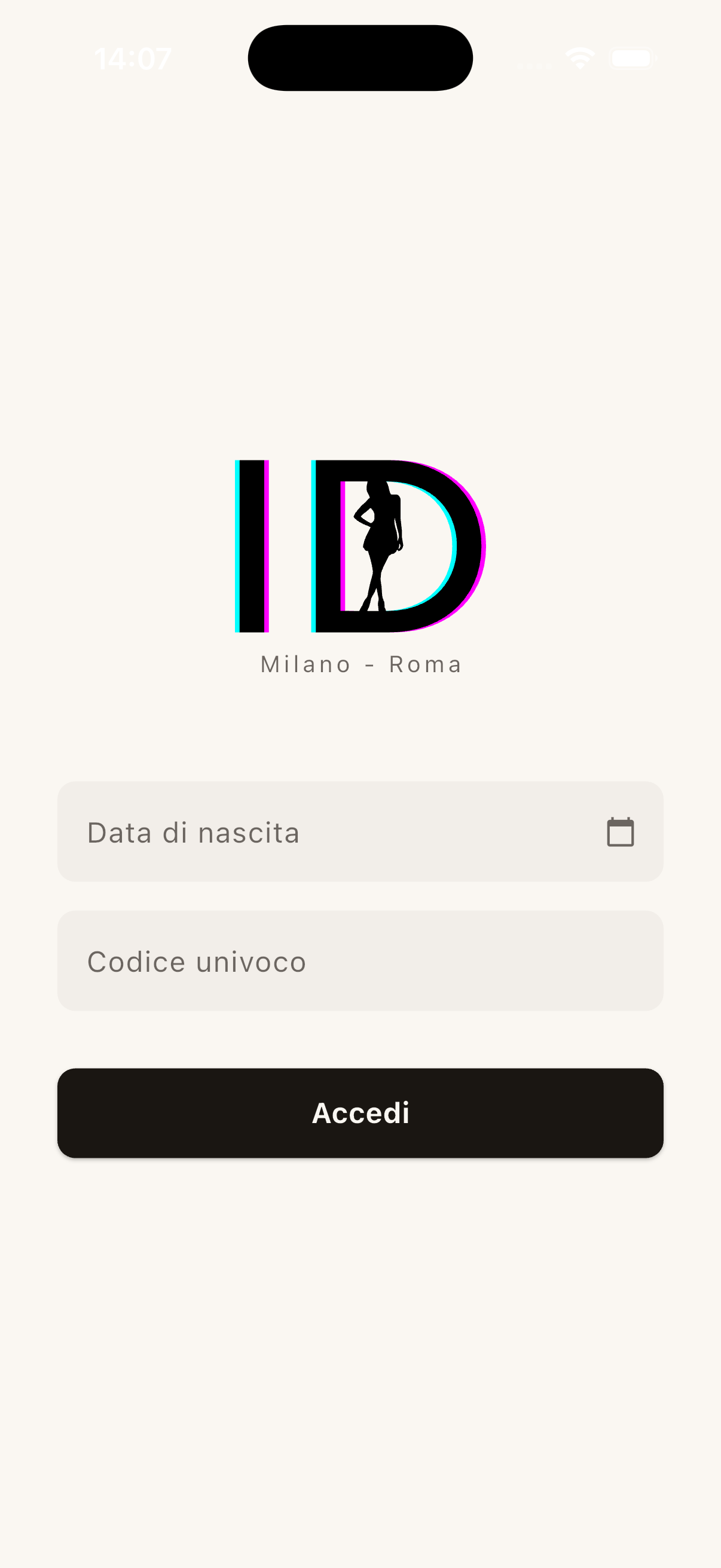 App Identity Agency — schermata 1